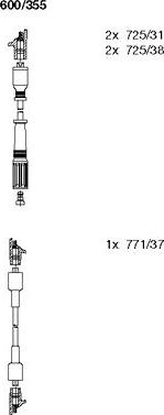 Bremi 600/355 - Augstsprieguma vadu komplekts www.autospares.lv