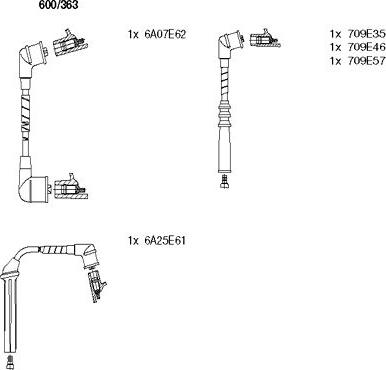 Bremi 600/363 - Augstsprieguma vadu komplekts www.autospares.lv