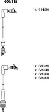 Bremi 600/318 - Augstsprieguma vadu komplekts www.autospares.lv