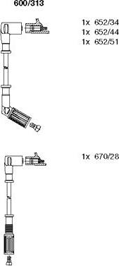 Bremi 600/313 - Augstsprieguma vadu komplekts www.autospares.lv