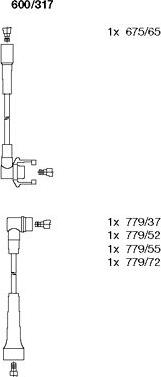 Bremi 600/317 - Augstsprieguma vadu komplekts www.autospares.lv