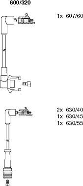 Bremi 600/320 - Augstsprieguma vadu komplekts www.autospares.lv