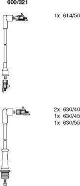 Bremi 600/321 - Augstsprieguma vadu komplekts www.autospares.lv