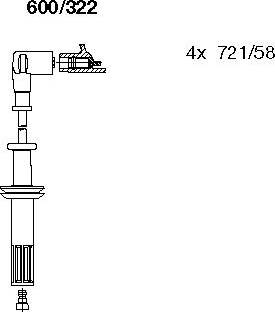 Bremi 600/322 - Augstsprieguma vadu komplekts www.autospares.lv