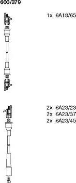 Bremi 600/379 - Augstsprieguma vadu komplekts www.autospares.lv