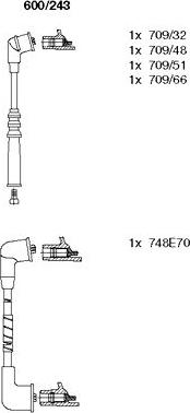 Bremi 600/243 - Augstsprieguma vadu komplekts www.autospares.lv