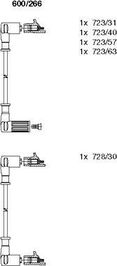 Bremi 600/266 - Augstsprieguma vadu komplekts www.autospares.lv