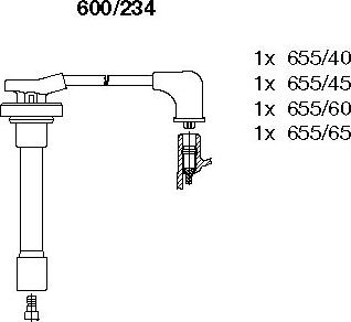 Bremi 600/234 - Augstsprieguma vadu komplekts www.autospares.lv