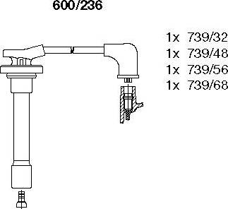 Bremi 600/236 - Augstsprieguma vadu komplekts www.autospares.lv