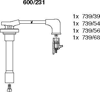 Bremi 600/231 - Augstsprieguma vadu komplekts www.autospares.lv