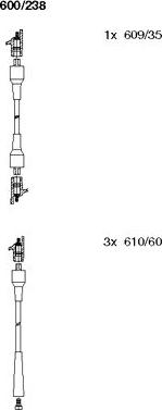 Bremi 600/238 - Augstsprieguma vadu komplekts www.autospares.lv