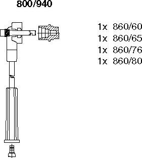 Bremi 800/940 - Комплект проводов зажигания www.autospares.lv