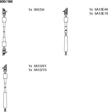 Bremi 800/186 - Augstsprieguma vadu komplekts www.autospares.lv