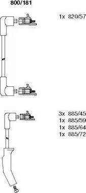 Bremi 800/181 - Augstsprieguma vadu komplekts www.autospares.lv