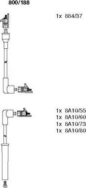 Bremi 800/188 - Комплект проводов зажигания www.autospares.lv