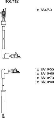 Bremi 800/182 - Комплект проводов зажигания www.autospares.lv