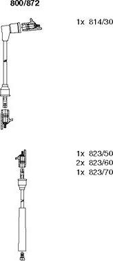 Bremi 800/872 - Augstsprieguma vadu komplekts www.autospares.lv