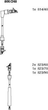 Bremi 800/248 - Augstsprieguma vadu komplekts www.autospares.lv