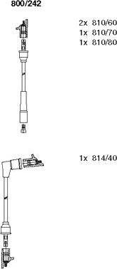 Bremi 800/242 - Augstsprieguma vadu komplekts www.autospares.lv