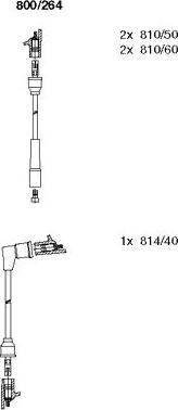 Bremi 800/264 - Augstsprieguma vadu komplekts www.autospares.lv