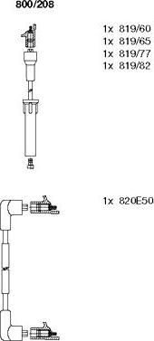 Bremi 800/208 - Augstsprieguma vadu komplekts www.autospares.lv