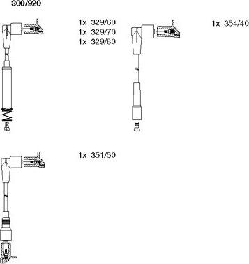 Bremi 300/920 - Augstsprieguma vadu komplekts www.autospares.lv