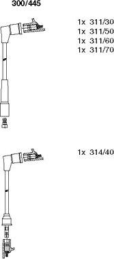 Bremi 300/445 - Augstsprieguma vadu komplekts www.autospares.lv