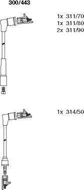 Bremi 300/443 - Augstsprieguma vadu komplekts www.autospares.lv