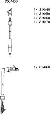 Bremi 300/406 - Augstsprieguma vadu komplekts www.autospares.lv