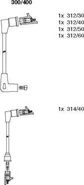 Bremi 300/400 - Augstsprieguma vadu komplekts www.autospares.lv