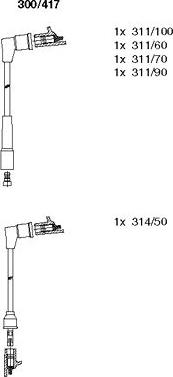 Bremi 300/417 - Augstsprieguma vadu komplekts www.autospares.lv