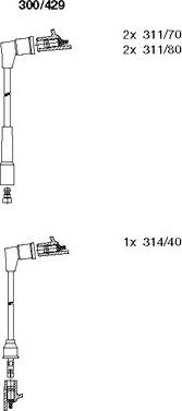 Bremi 300/429 - Augstsprieguma vadu komplekts www.autospares.lv