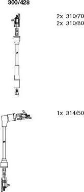 Bremi 300/428 - Augstsprieguma vadu komplekts www.autospares.lv