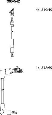 Bremi 300/542 - Augstsprieguma vadu komplekts www.autospares.lv