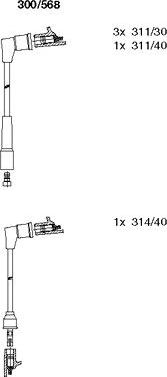 Bremi 300/568 - Augstsprieguma vadu komplekts www.autospares.lv