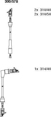 Bremi 300/578 - Augstsprieguma vadu komplekts www.autospares.lv