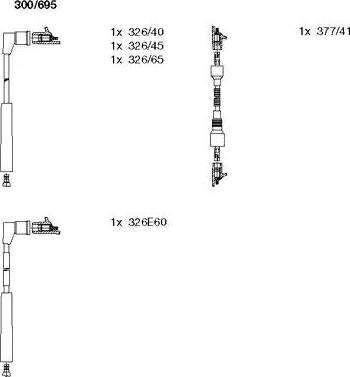 Bremi 300/695 - Augstsprieguma vadu komplekts www.autospares.lv