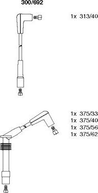 Bremi 300/692 - Augstsprieguma vadu komplekts www.autospares.lv