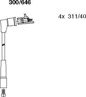 Bremi 300/646 - Augstsprieguma vadu komplekts www.autospares.lv