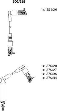 Bremi 300/685 - Augstsprieguma vadu komplekts www.autospares.lv