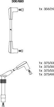 Bremi 300/680 - Augstsprieguma vadu komplekts www.autospares.lv