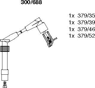 Bremi 300/688 - Augstsprieguma vadu komplekts www.autospares.lv