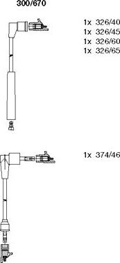 Bremi 300/670 - Augstsprieguma vadu komplekts www.autospares.lv