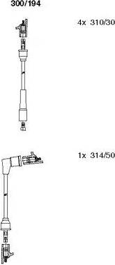 Bremi 300/194 - Augstsprieguma vadu komplekts www.autospares.lv