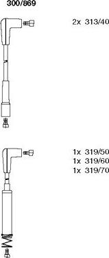 Bremi 300/869 - Augstsprieguma vadu komplekts www.autospares.lv