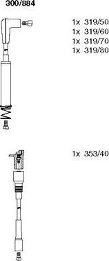 Bremi 300/884 - Augstsprieguma vadu komplekts www.autospares.lv