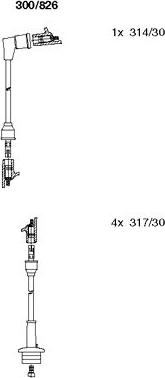 Bremi 300/826 - Augstsprieguma vadu komplekts www.autospares.lv