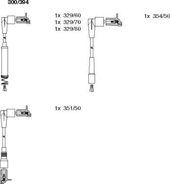 Bremi 300/394 - Augstsprieguma vadu komplekts www.autospares.lv