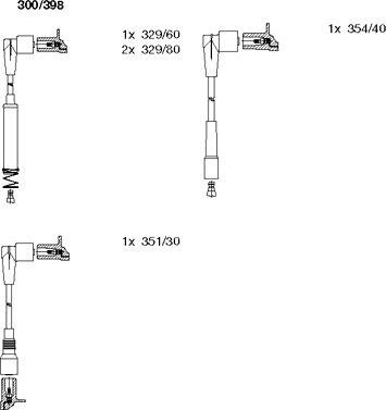 Bremi 300/398 - Augstsprieguma vadu komplekts www.autospares.lv