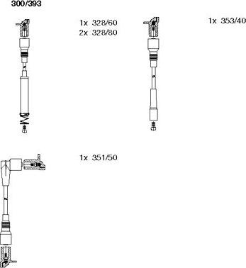 Bremi 300/393 - Augstsprieguma vadu komplekts www.autospares.lv